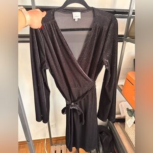 LLHLJH Black Wrap Dress